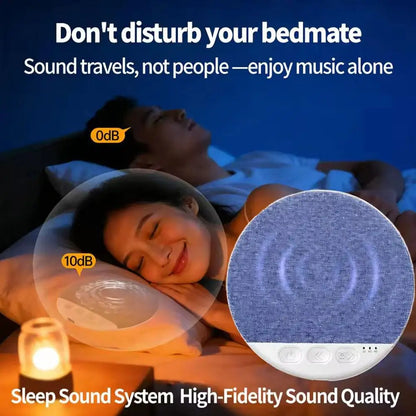Mini Sleeping Bluetooth 5.4 Speaker Under Pillow Sound Machine With White Noise, 30/60/90 Min Timers, HiFi Stereo Sound