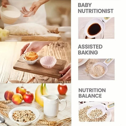 Digital Measuring Spoon with Clear Display - Portable Scale Spoon for Pet Food, Tea, Milk Powder - Kitchen and Dorm Restaurant
