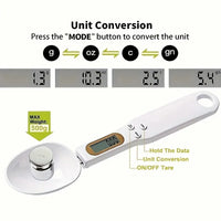 Digital Measuring Spoon with Clear Display - Portable Scale Spoon for Pet Food, Tea, Milk Powder - Kitchen and Dorm Restaurant